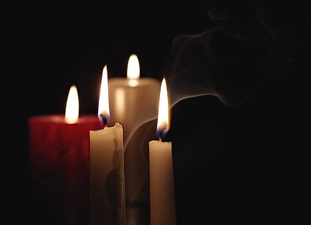 close up photography of lit candles in dimmed room, the flame HD wallpaper