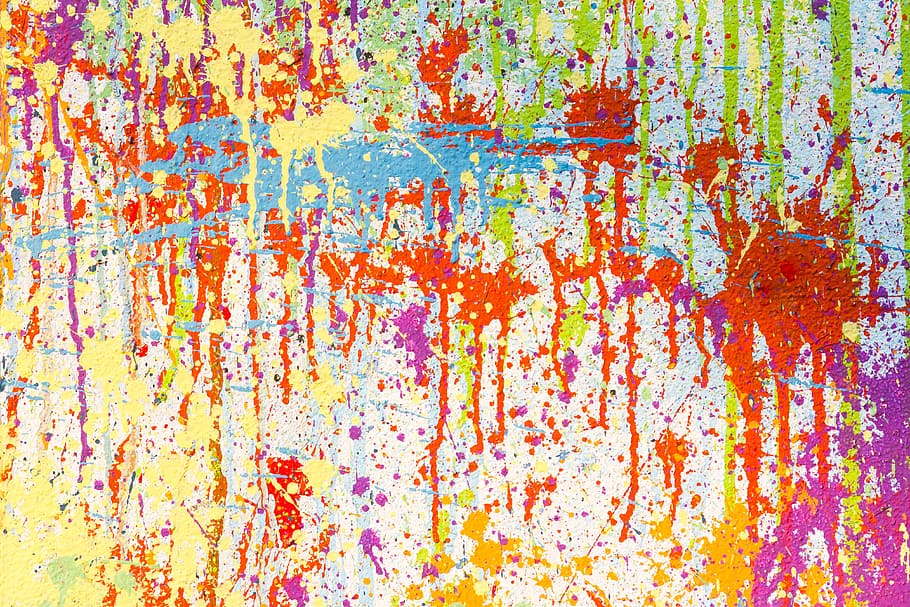multicolored paint splatter digital wallpaper, paint splashes HD wallpaper