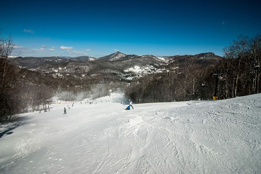People, Slope, White, Alpine, America, appalachian, blue, blue sky HD wallpaper