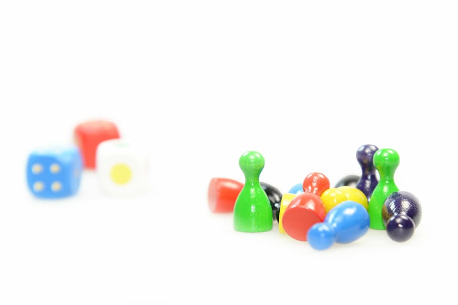 assorted-color plastic toys, play stone, cone, fun, not ludo HD wallpaper
