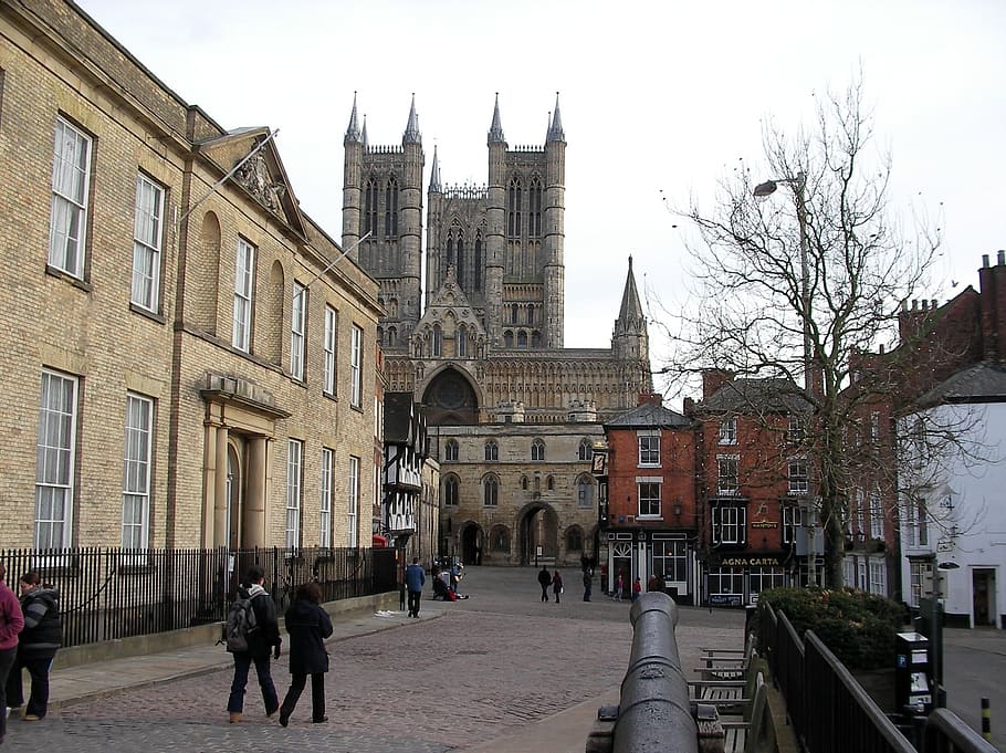 square, lincoln, cathedral, old, architecture, building exterior HD wallpaper