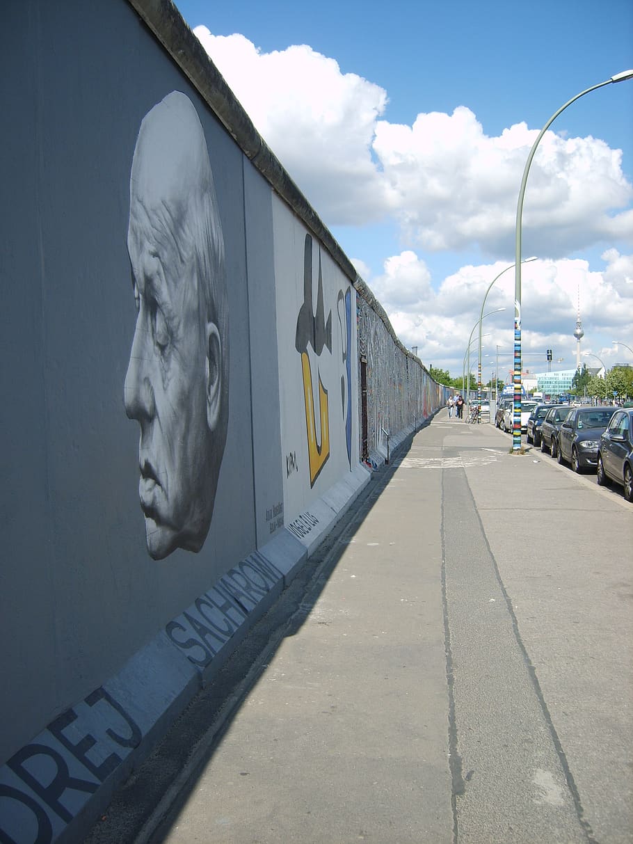 germany, berlin, wall, cloud - sky, transportation, day, mode of transportation HD wallpaper