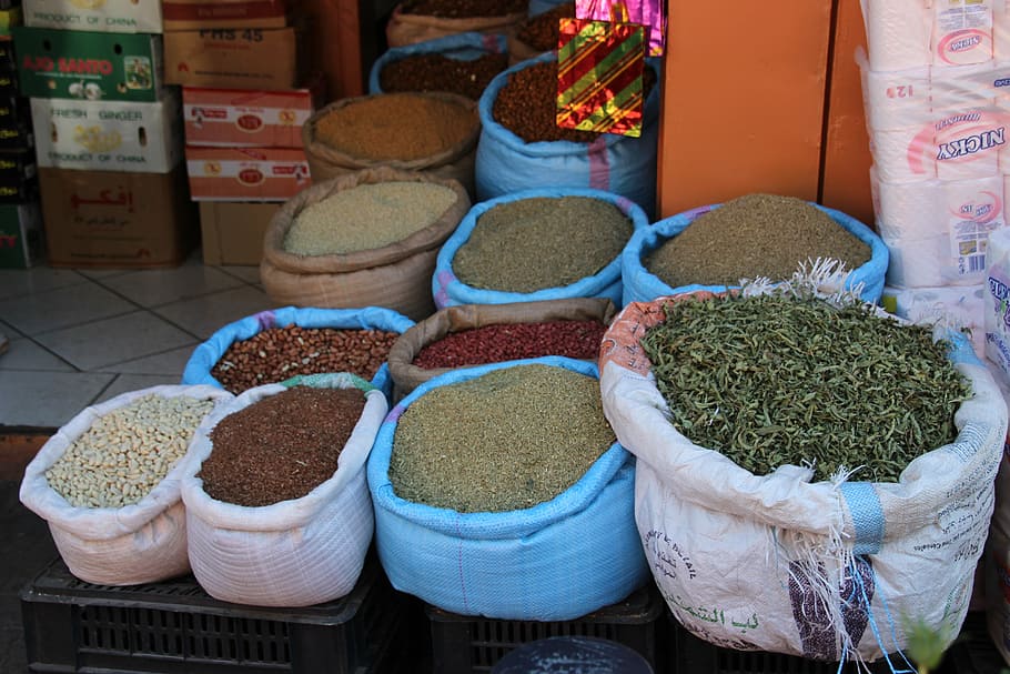 morocco, tanger, spice invite, choice, for sale, market, variation, HD wallpaper