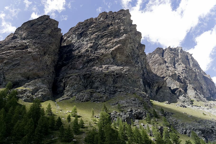Mountains, Evening, Valle D'Aosta, nature, sky, scenics, no people HD wallpaper