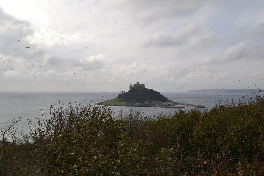 island, mount, cornwall, michael, rock, landmark, tourism, coast HD wallpaper