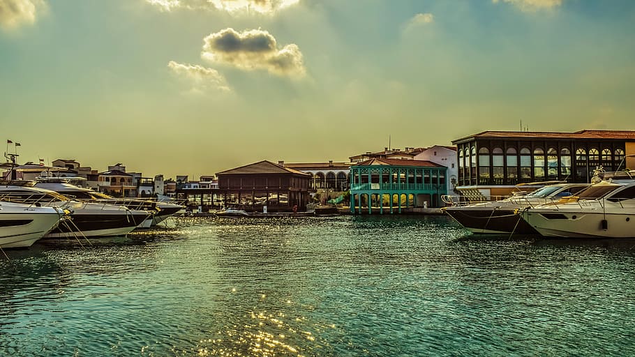 cyprus, limassol, molos, old port, marina, tourism, island, HD wallpaper