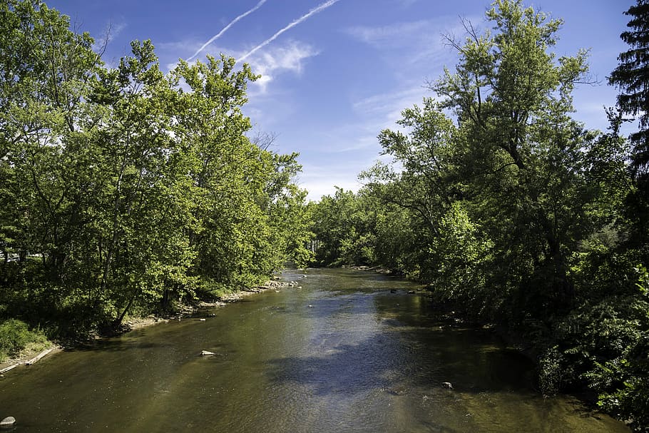 Upstream on the Cayuhoga River at Cayuhoga Valley National Park, Ohio, HD wallpaper