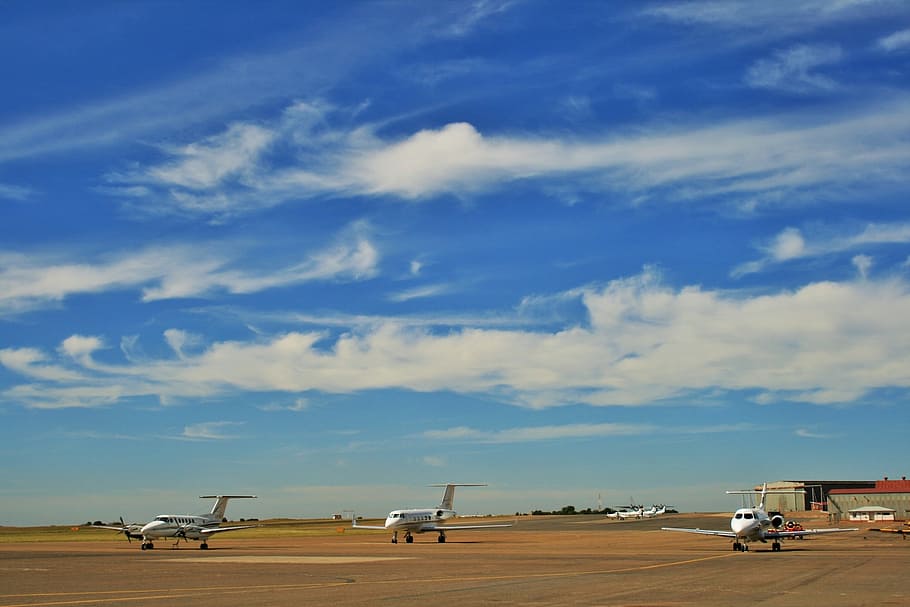 sky, blue, clouds, white, wind, blown, mode of transportation HD wallpaper