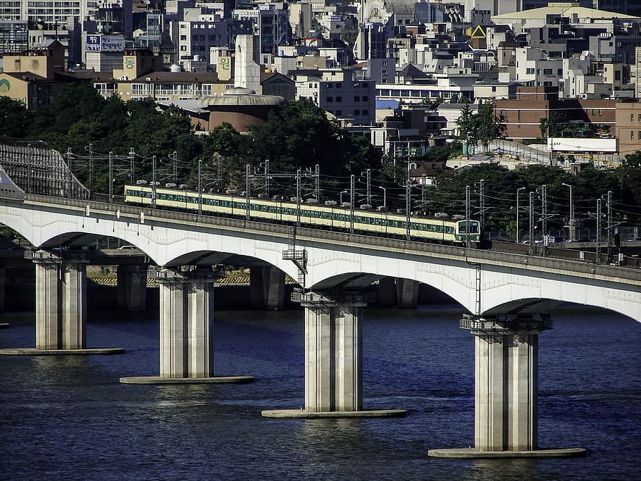 Dangsan Railway Bridge in Seoul, South Korea, architecture, photos, HD wallpaper