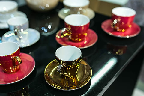Collection of fancy tea cups, elegant, design, drink, restaurant HD wallpaper