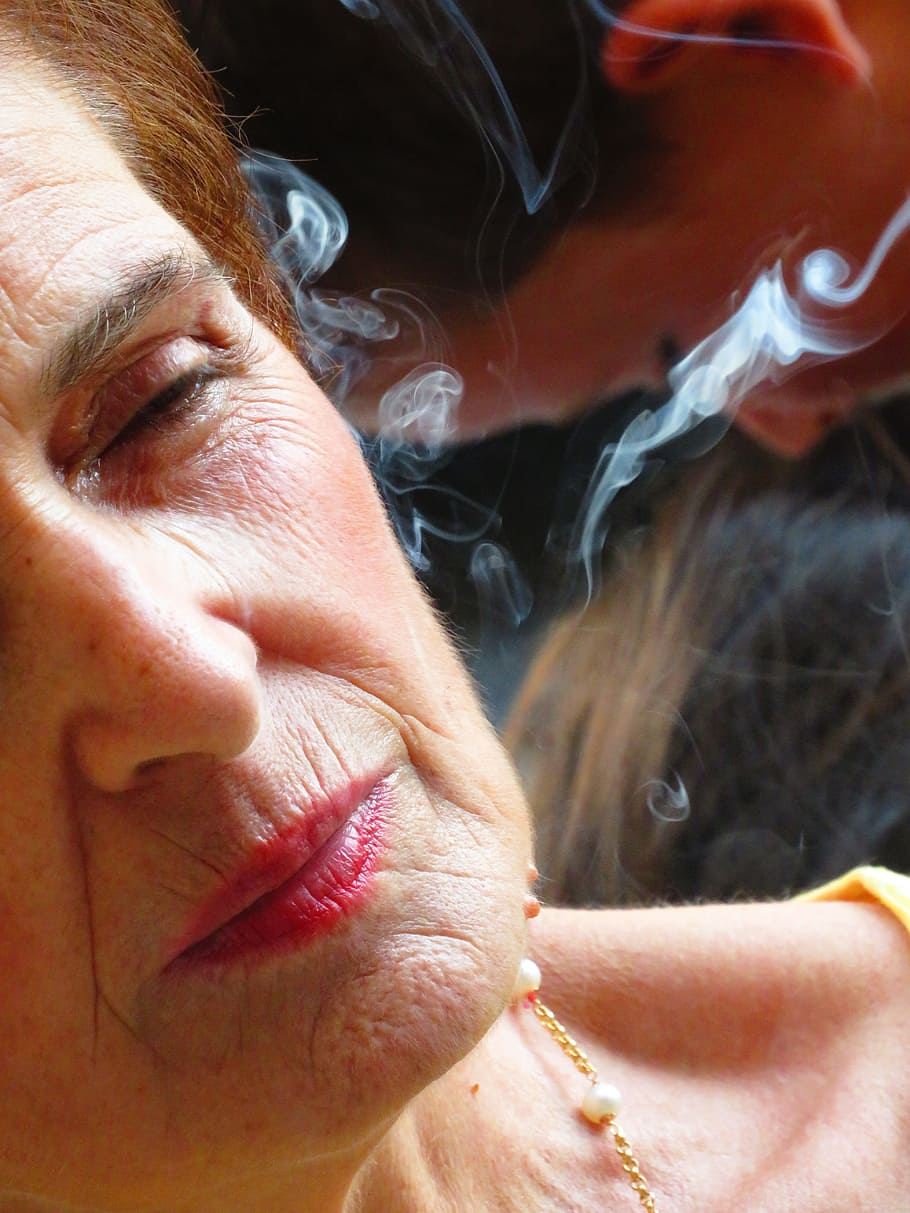ferragosto, naples, smoke, portrait, human body part, one person HD wallpaper