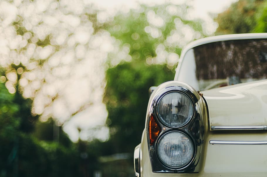 selective focus photo vehicle taillight, car, vintage, oldschool, HD wallpaper