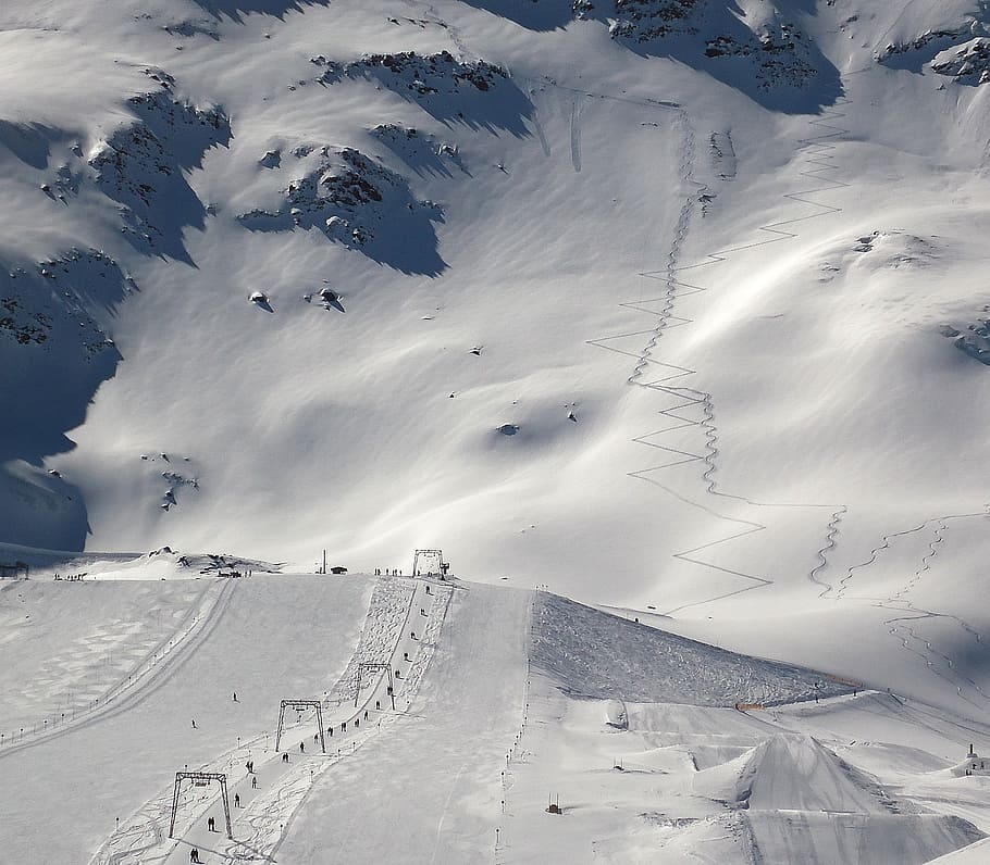 winter, snow, stok, mountains, ski lift, sport, health, skis HD wallpaper
