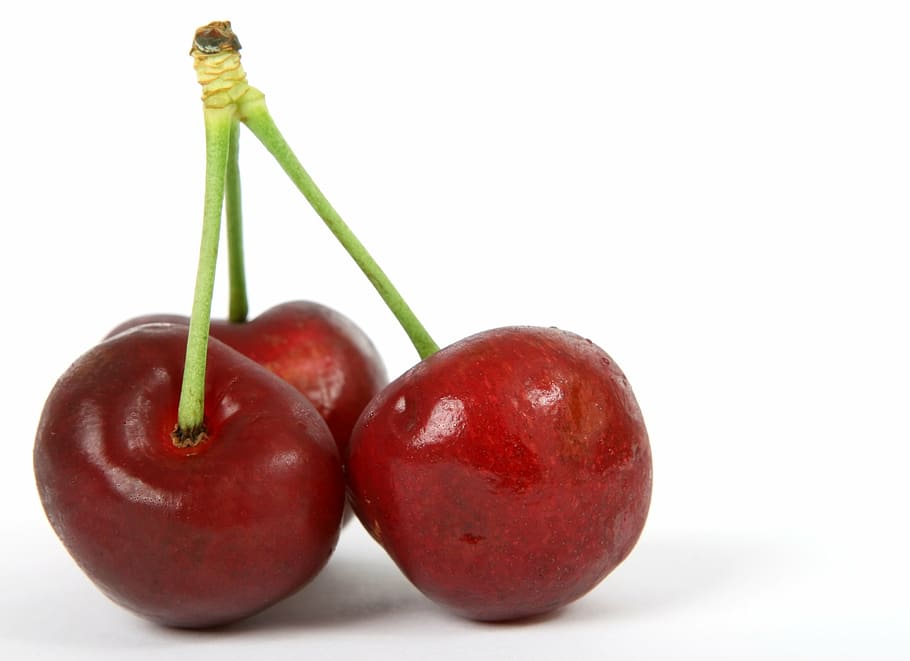red cherries, berry, breakfast, cherry, closeup, color, colorful, HD wallpaper