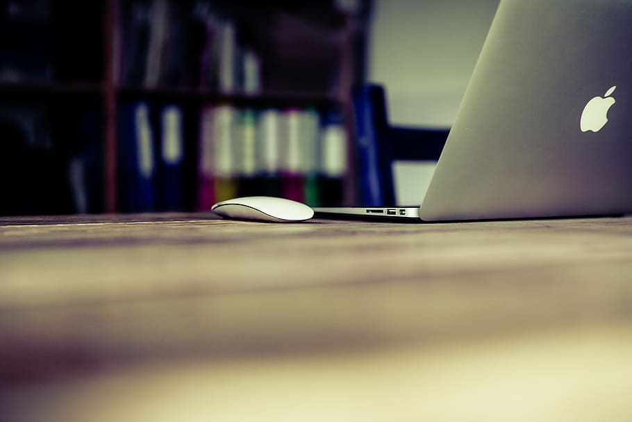 Magic mouse on top of table, office, home office, creative HD wallpaper