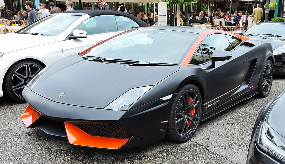 Auto, Speed, Lamborghini, car, transportation, street, black color HD wallpaper