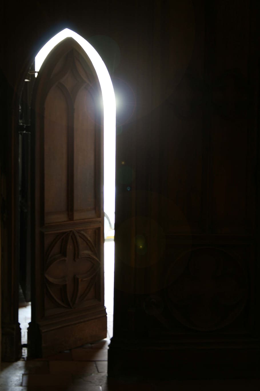 church door, reflection, light, architecture, entrance, indoors HD wallpaper