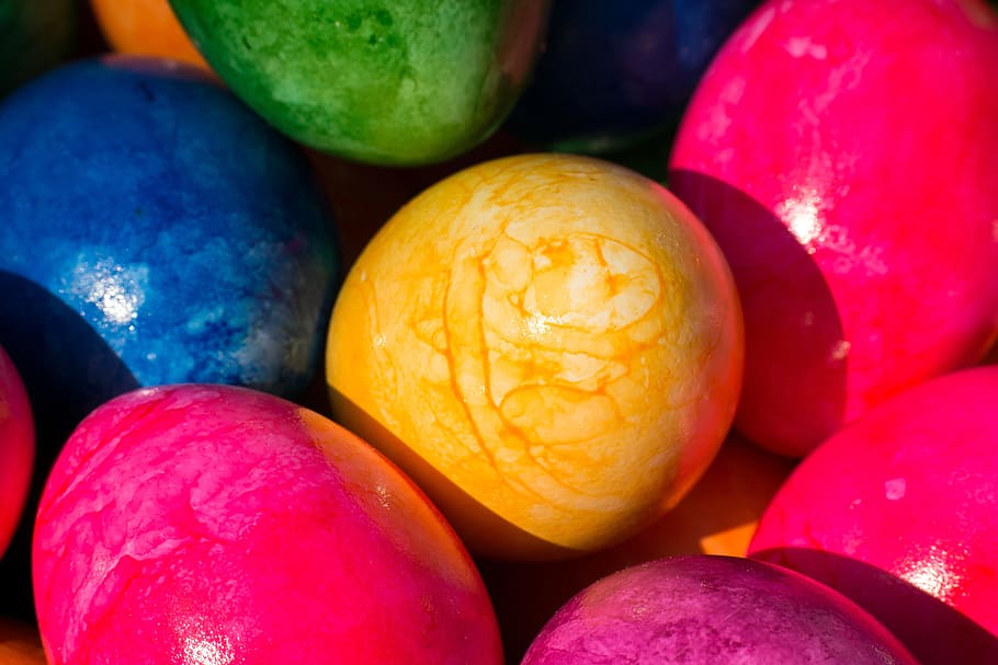 easter, easter eggs, colorful, happy easter, party eggs, colored HD wallpaper