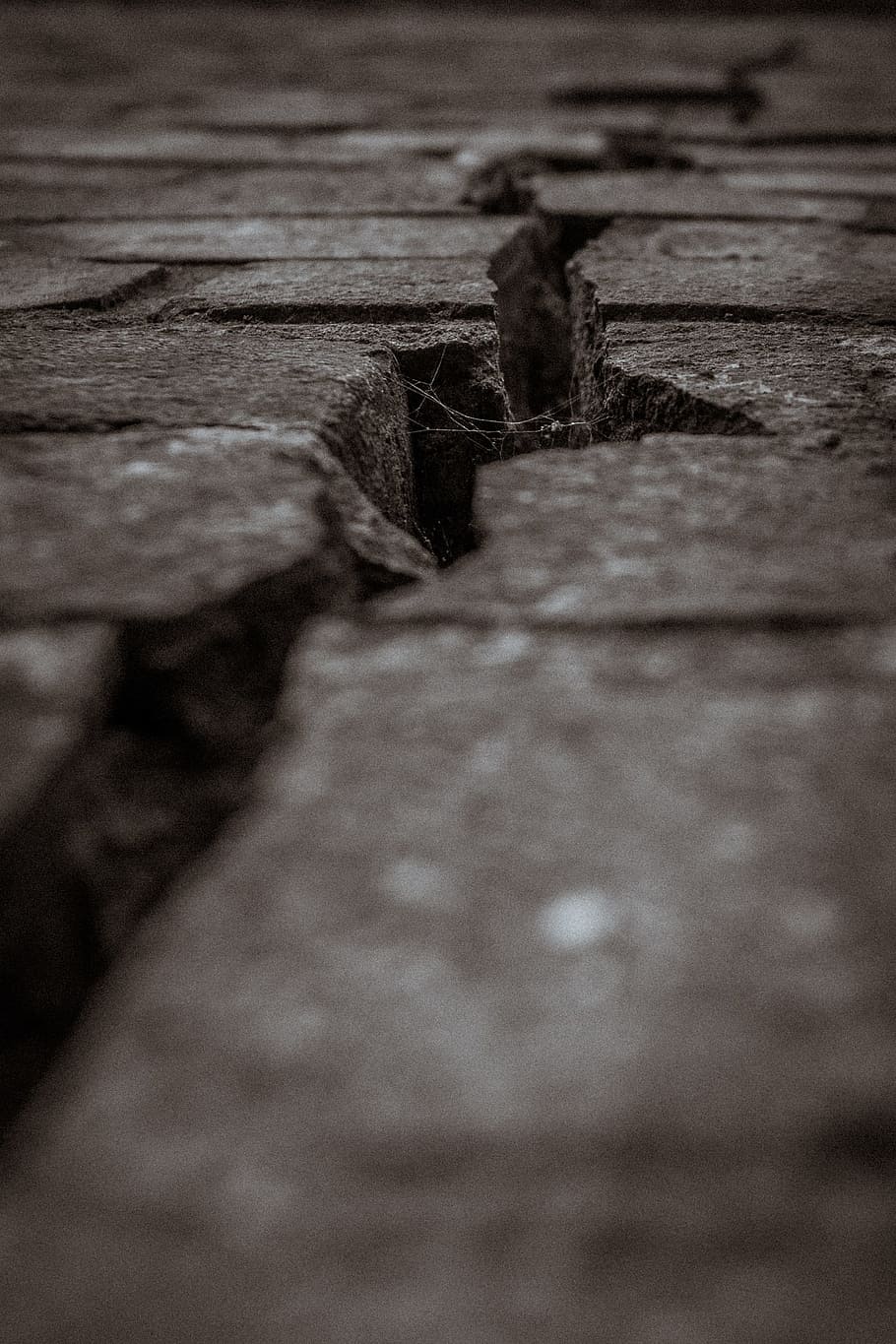 Wall, Crack, Gap, Stone, Masonry, Brick, trist, sepia, antique HD wallpaper