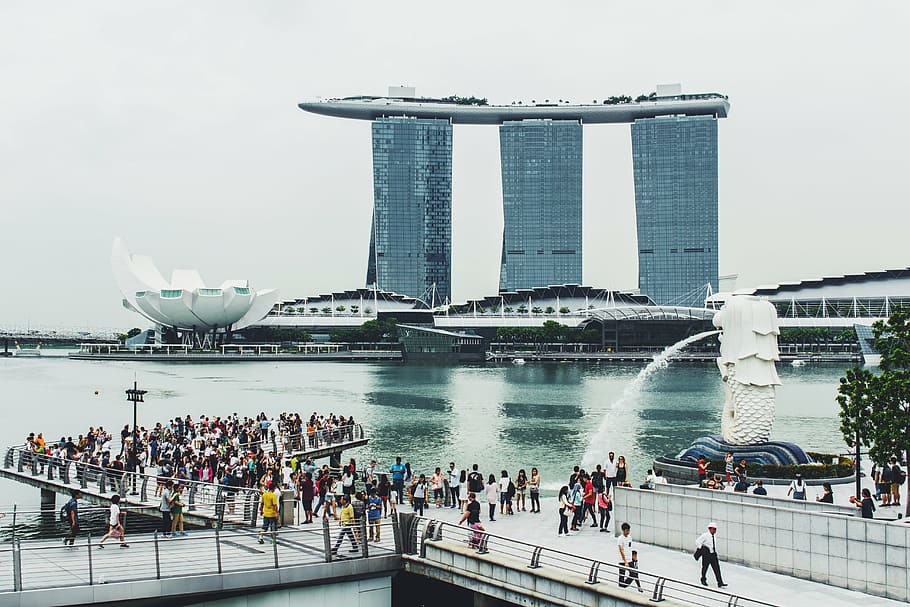 Marina Bay Sands at day time, landscape, photography, sans, singapore, HD wallpaper