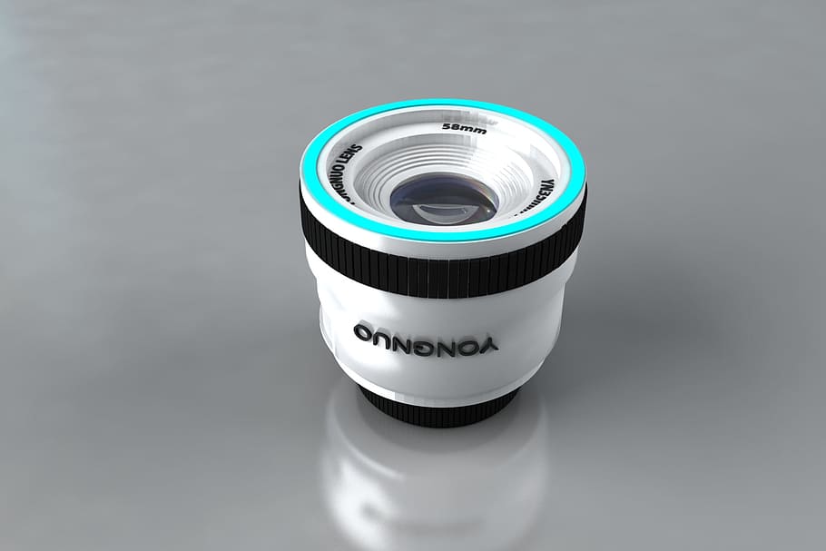 3d modeling, lens, camera, reflex, studio shot, western script HD wallpaper