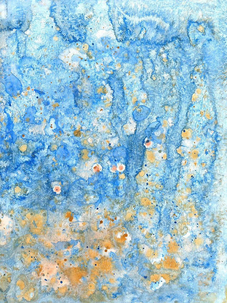 blue and brown abstract painting, abstract background, textures HD wallpaper