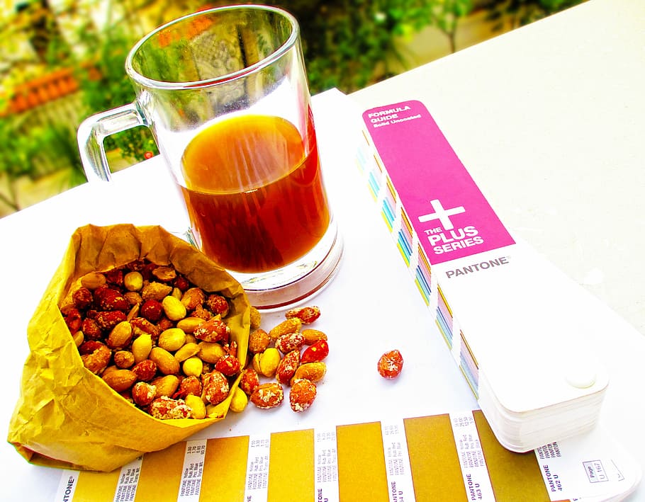 Pantone, Tea, Peanuts, Colors, Food, relax, drink, shades, food and drink HD wallpaper