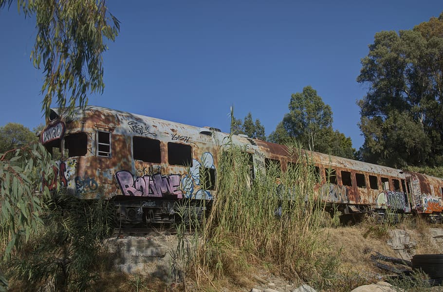 Train, Old, Wagon, Landscape, transportation, railroad Track HD wallpaper