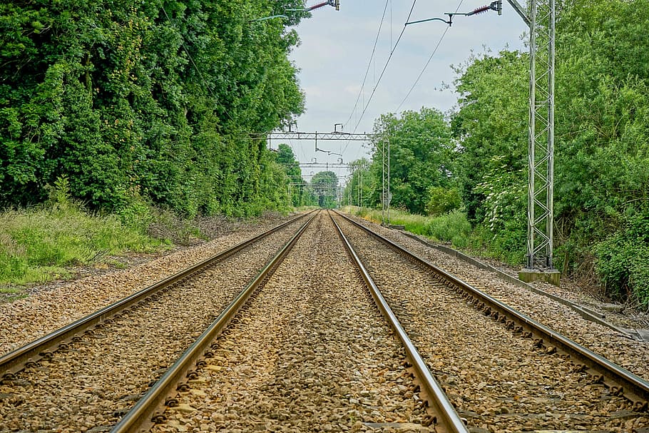 train, track, railroad, transportation, railway, locomotive HD wallpaper