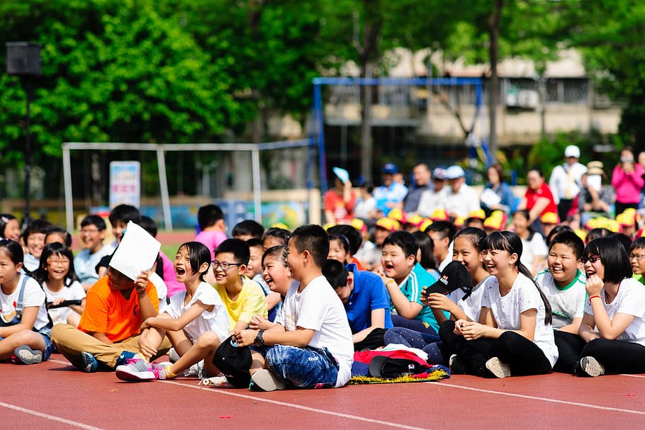 students, school, crowd, group of people, large group of people HD wallpaper