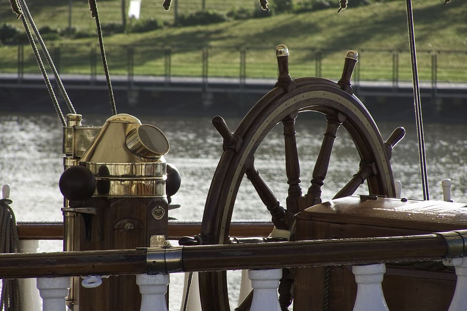 boat, the belem, three-masted, focus on foreground, water, transportation HD wallpaper