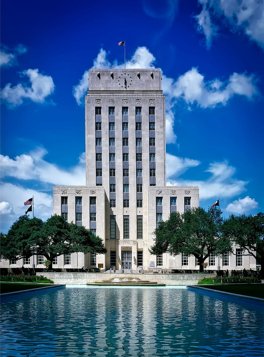 houston, texas, city hall, urban, government, landmark, historic, HD wallpaper