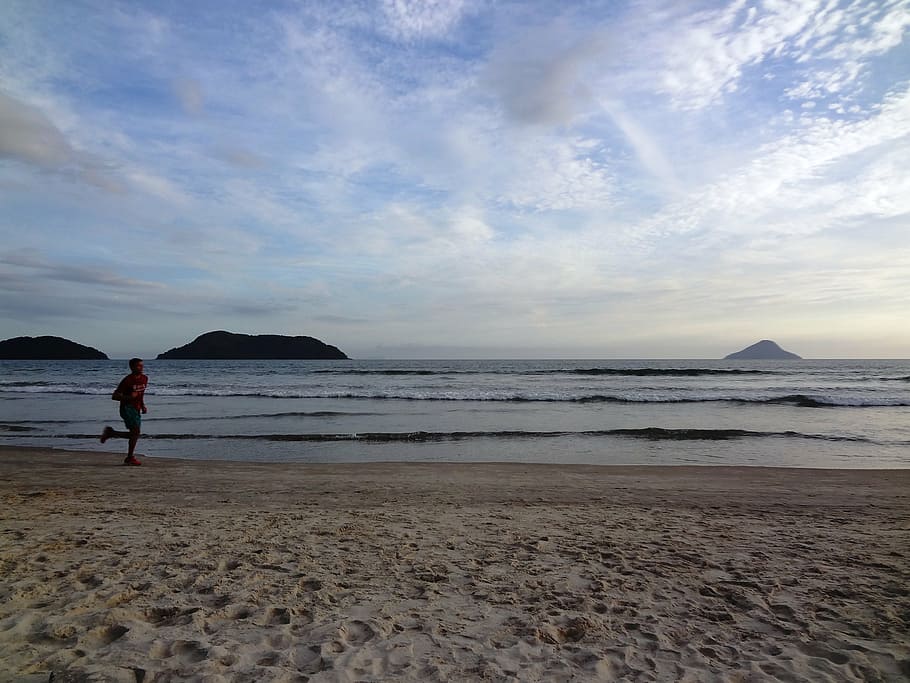 beach, holidays, race, exercise, summer jogging, beira mar HD wallpaper