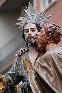 jesus, processions, easter, murcia processions, salzillo, arrest HD wallpaper