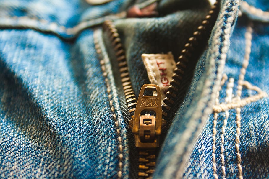 close-up of blue denim bottoms, zip, zipper, fly, jeans, pocket, HD wallpaper