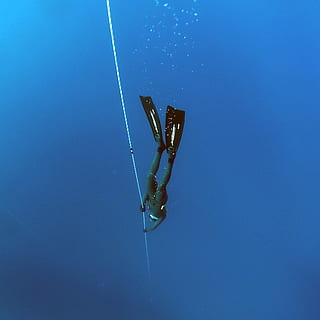 woman doing scuba diving, deep, underwater, diver, depth, sport HD wallpaper