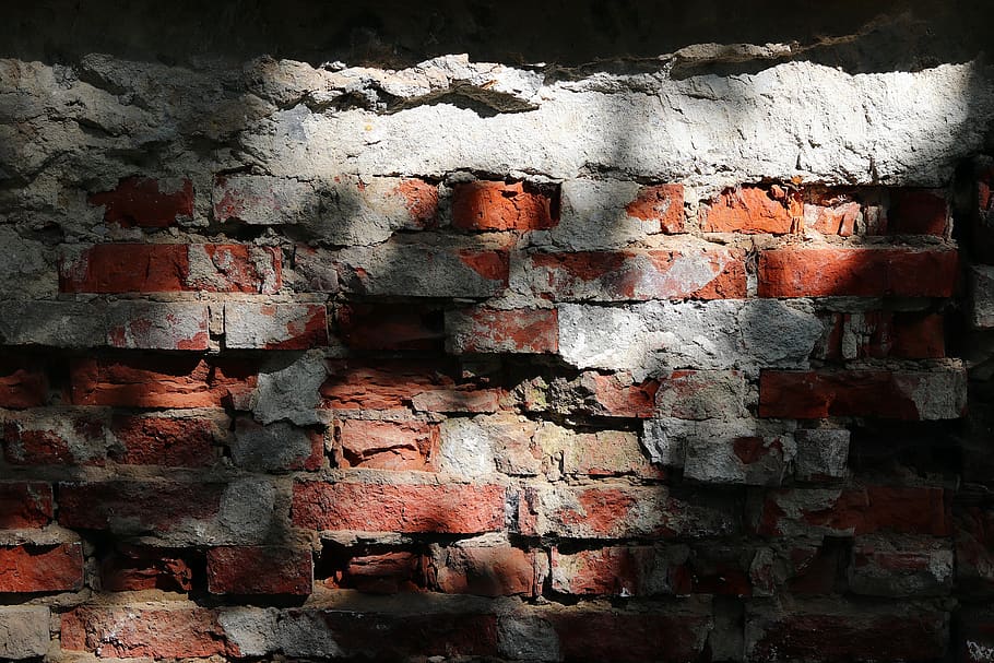 wall, brick, old, shading, brick wall, wall - building feature HD wallpaper