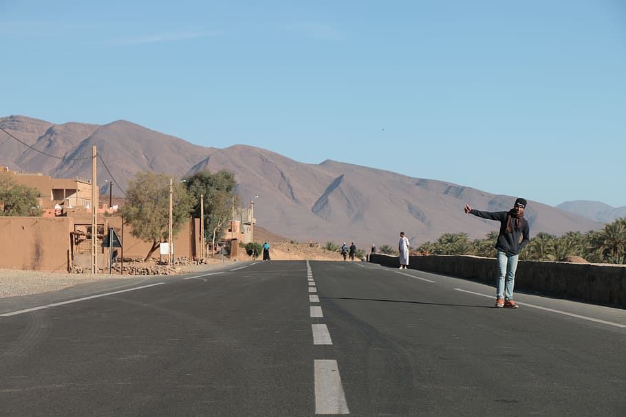 morocco, africa, tracker, wilderness, path, mountains, hot HD wallpaper