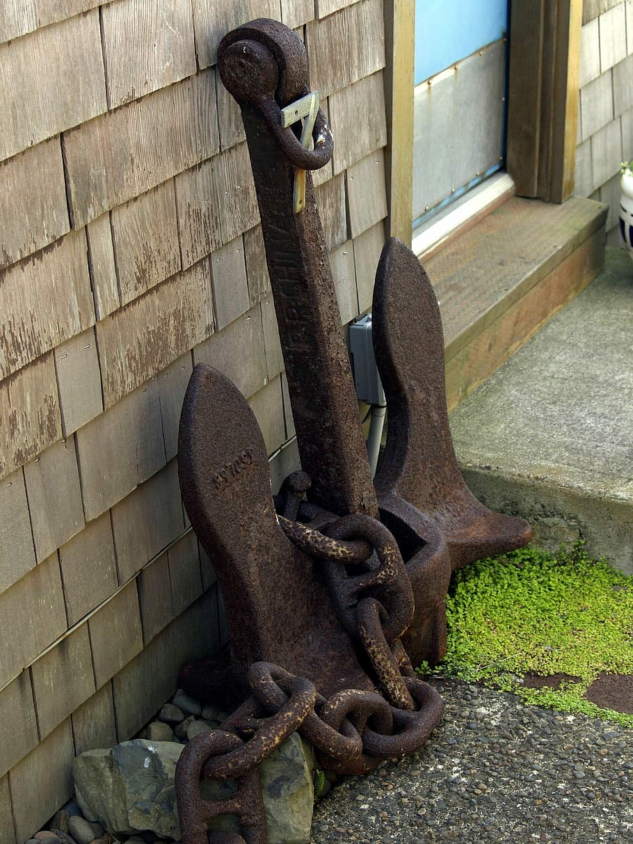 Anchor, Metal, Old, Nautical, rusty, ship, boat, marine, sea HD wallpaper