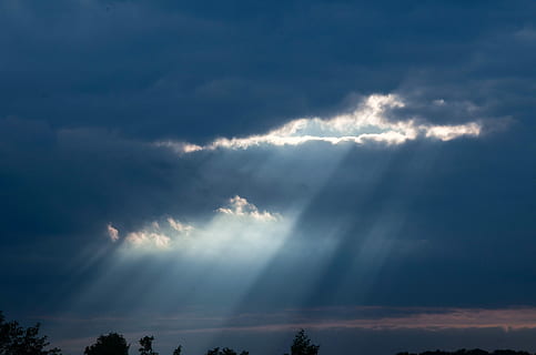 crepuscular rays, Shine, Clouds, Sun, Rise, Heaven, sky, light HD wallpaper