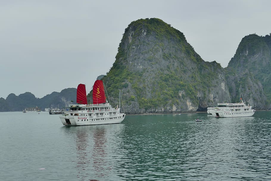 Vietnam, Halong Bay, Sea, Nature, landscape, world natural heritage, HD wallpaper