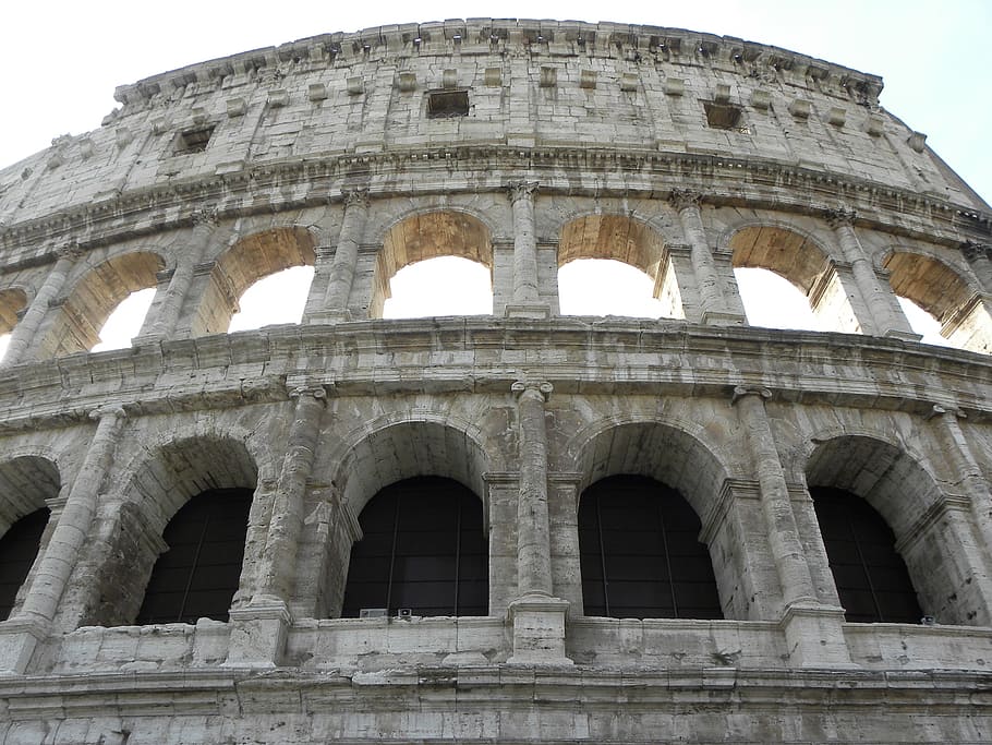 rome, coliseum, roman, architecture, history, the past, ancient HD wallpaper