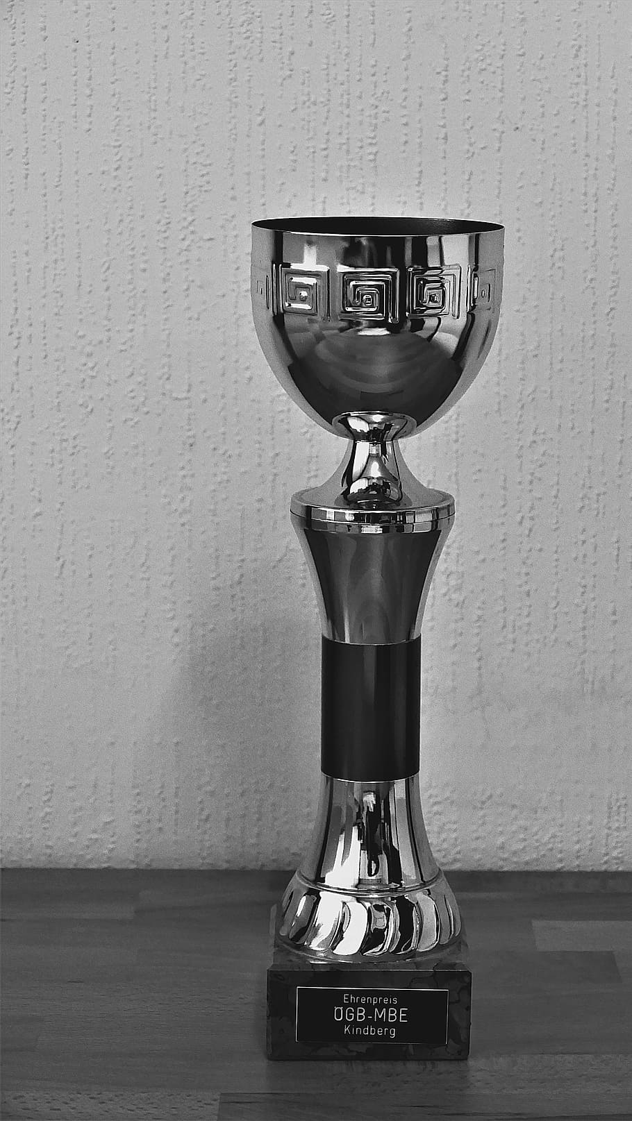 greyscale photo of trophy, cup, s w, award, sport, competition, HD wallpaper