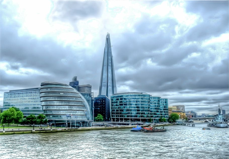 HD wallpaper: shard, london, thames, attraction, skyline, england, uk ...