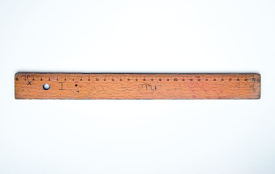 brown wooden ruler, school ruler, measure, measurement, millimeter, HD wallpaper
