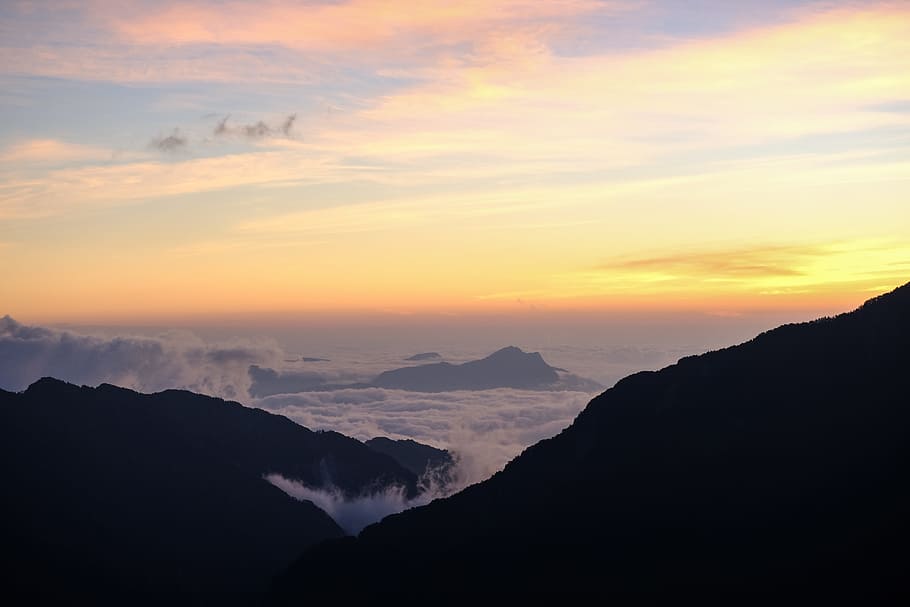 mt, sunrise, clouds, mountain, sky, scenics - nature, beauty in nature HD wallpaper