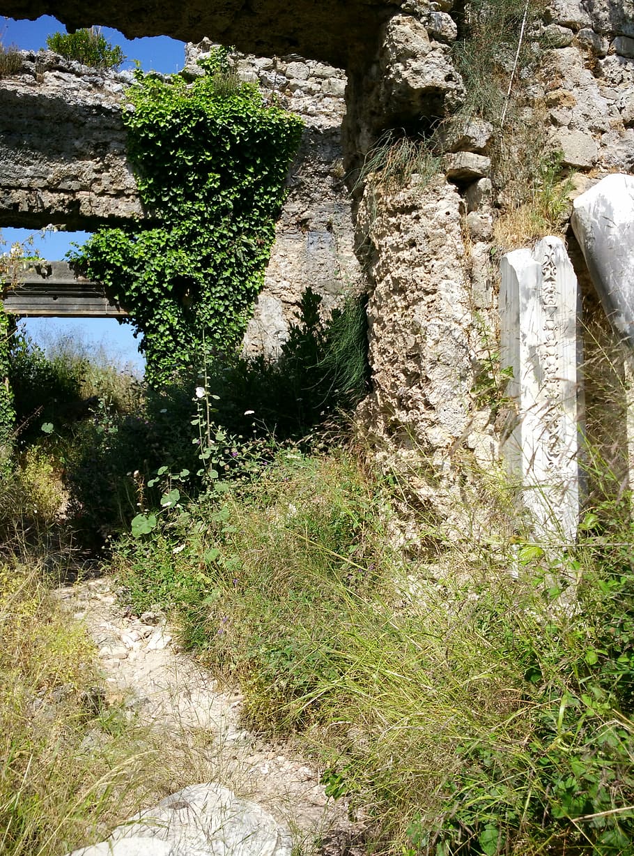 side, antalya, ruin, romans, holiday, turkey, tourism, summer HD wallpaper
