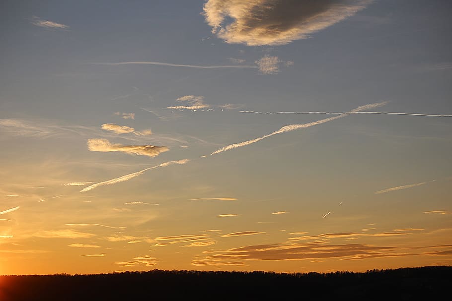 Evening, Sunset, Clouds, evening sky, nature, cloud - Sky, outdoors HD wallpaper