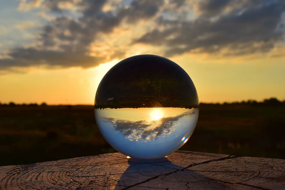 Ball, Evening, Sunset, Summer, sky, planet - Space, sphere HD wallpaper