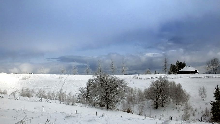 Winter, Landscape, Mountain, Nature, Sky, cold temperature HD wallpaper